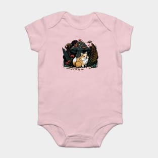 Corgi Dog Cottagecore frog Aesthetic Men Women Graphic Baby Bodysuit